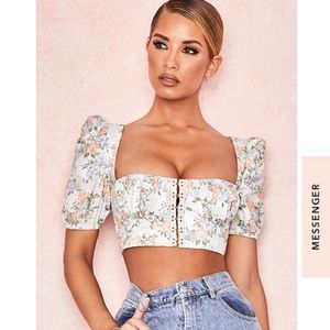 House of CB floral crop top